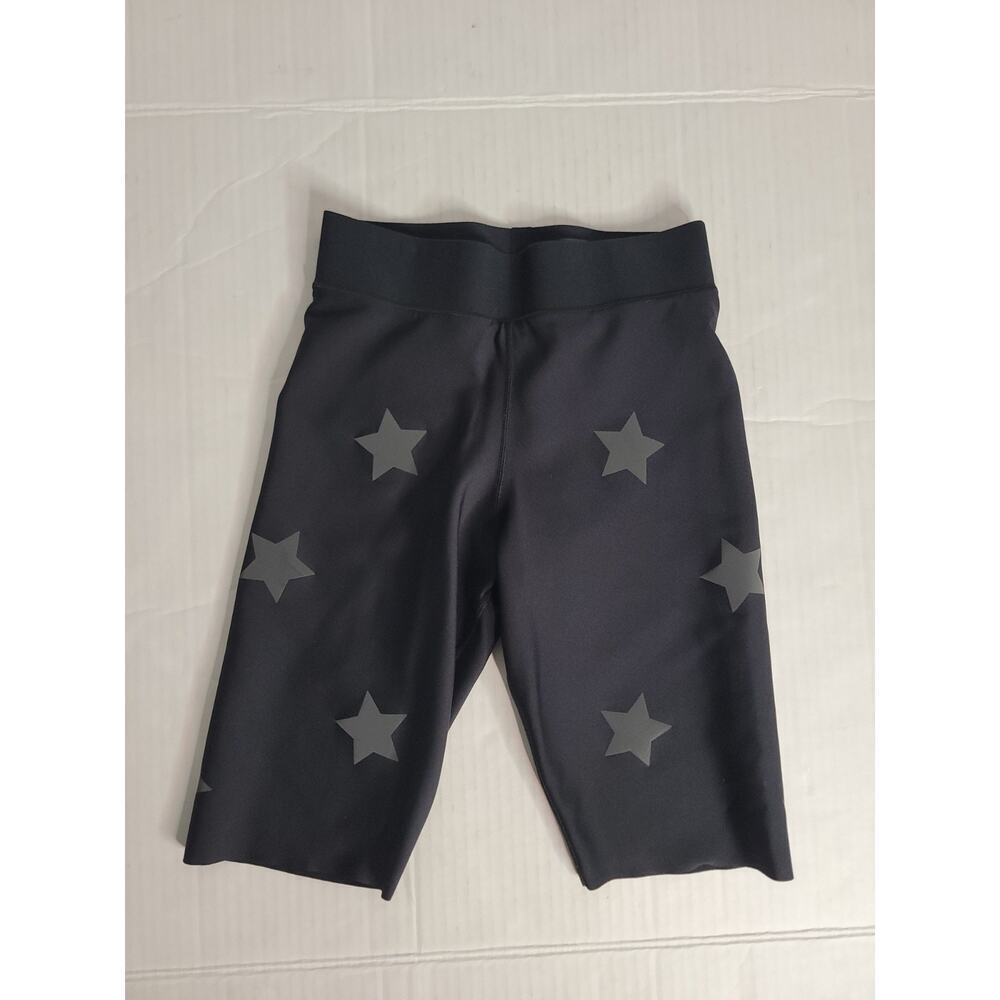 Ultracor Women's Aero Lux Knockout Shorts Biker Size S Nero Patent Black Stars